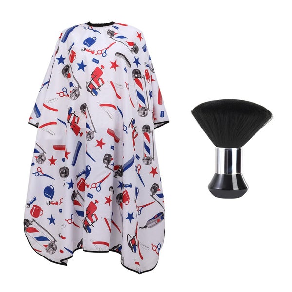 Professional Hair Cutting Cape with Neck Duster Brush Salon Barber Cape Carousel 1