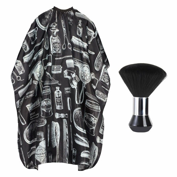 Professional Hair Cutting Cape with Neck Duster Brush Salon Barber Cape Carousel 1