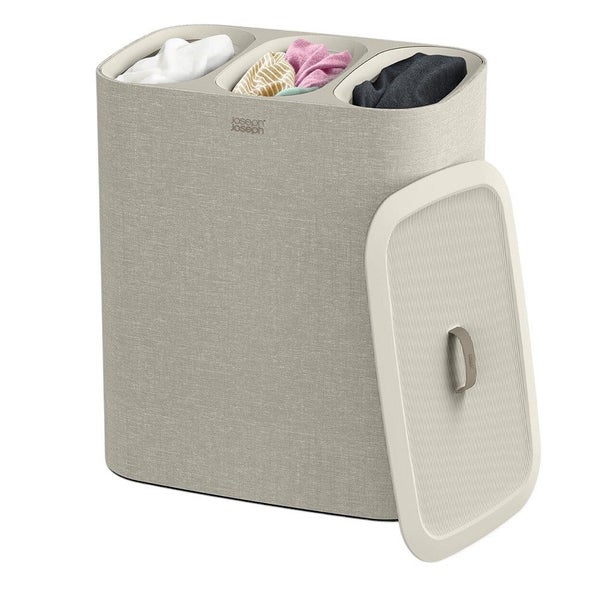 Joseph Joseph Tota Trio 90L Laundry Separation Basket Ecru Carousel 1