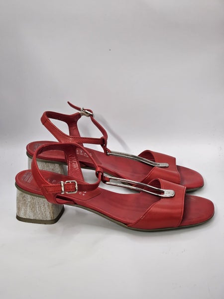 Hispanitas Red Leather Sandals – Size 37 (Made in Spain) Carousel 1