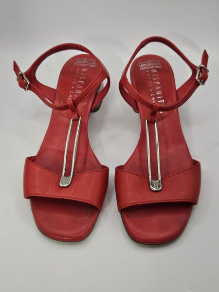 Hispanitas Red Leather Sandals – Size 37 (Made in Spain) Carousel 2