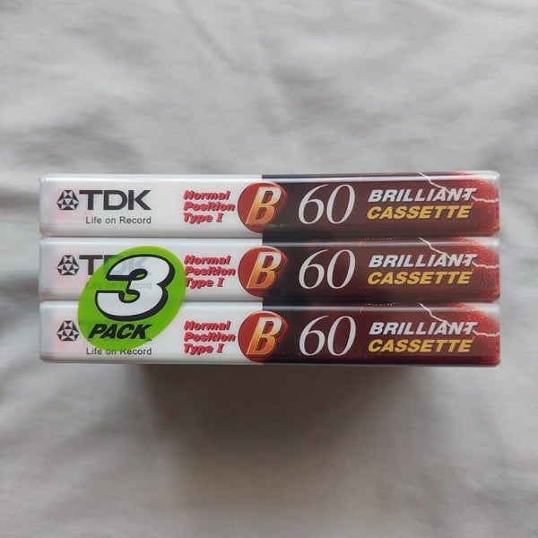 *NEW* TDK B60 3pk Blank Audio Cassette Tapes Carousel 4