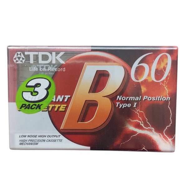 *NEW* TDK B60 3pk Blank Audio Cassette Tapes Carousel 1