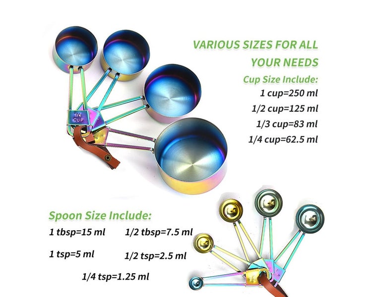 Stainless Steel Measuring Cups and Spoons Set, Measures for Liquid and Dry In Carousel 2