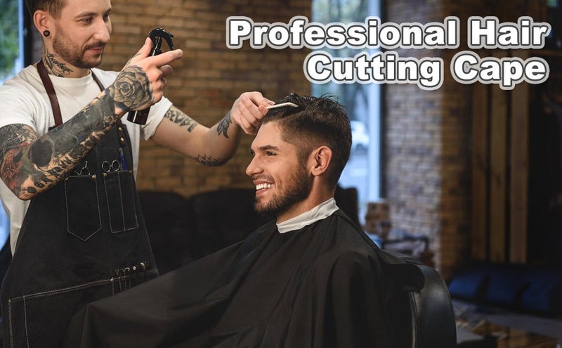 Hair Cutting Cape with Adjustable Snap Closure Barber Cape Large Size Carousel 1
