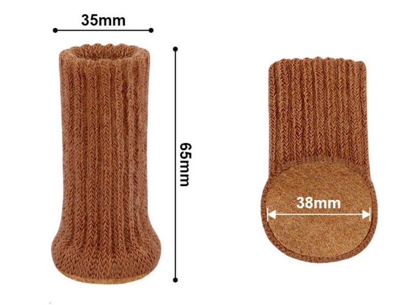 24PCS Table Chair Feet Protector, Knitted Chair Leg Socks Furniture Feet Protect Carousel 6