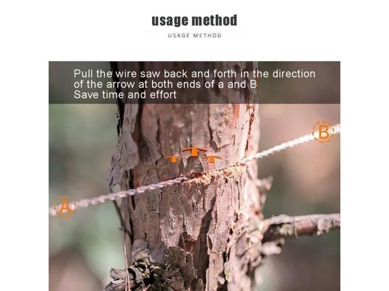 Bold Stainless Steel Wire Saw Sawing Tree Hand-pulled Hacksaw Outdoor Survival Carousel 1