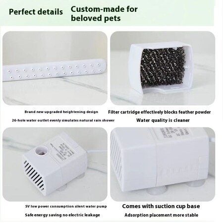 Automatic Parrot Bath Fountain 360ML USB Powered Circulation Bird Grooming Spa Carousel 2