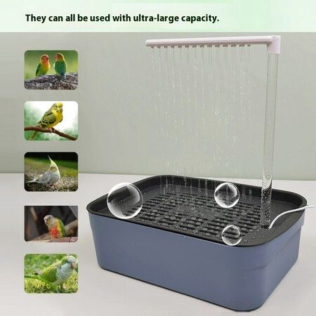 Automatic Parrot Bath Fountain 360ML USB Powered Circulation Bird Grooming Spa Carousel 1