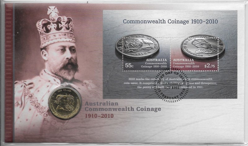 AUSTRALIA 2010 COMMONWEALTH COINAGE $1 stamp and coin cover Carousel 1
