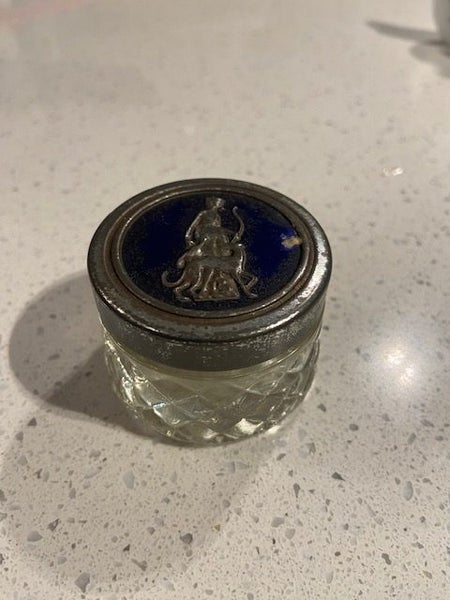 Cut Glass Jar with Enamelled Lid Carousel 1