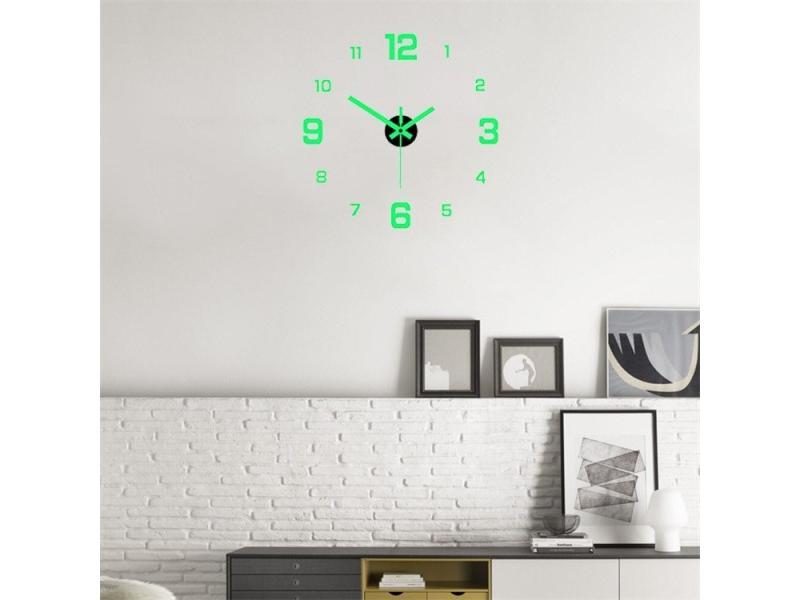 EW Creative Simple Luminous Digital Clock European Style DIY Silent Wall Clock Carousel 1