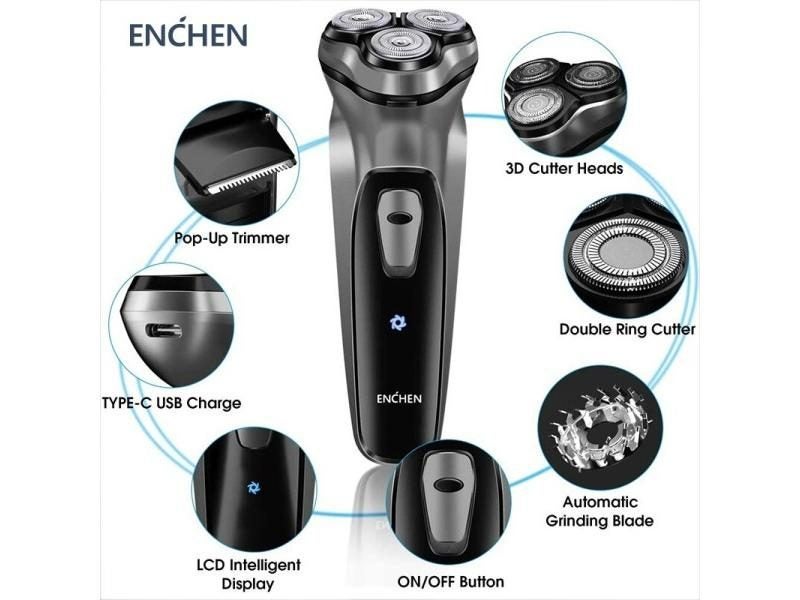 ENCHEN Blackstone Electrical Rotary Shaver For Men 3D Floating Blade Washable Carousel 1