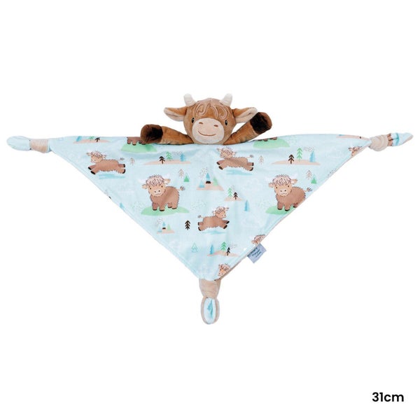 Mary Meyer Hetty Highland Cow Character Blanket Carousel 1