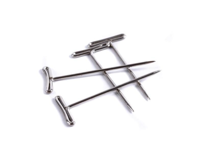 100Pcs T-PINS (40mm) For Wig On Foam Head Style T Pin Needle Mannequin Head Carousel 1