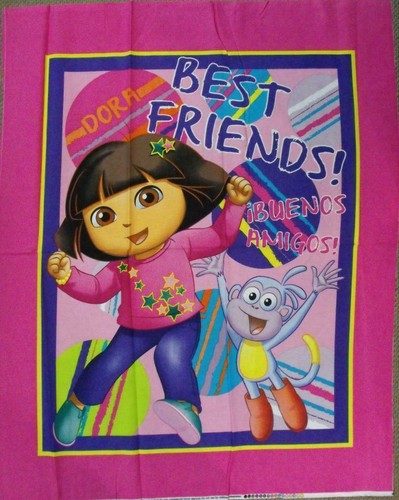 Patchwork Quilting Sewing Fabric Dora the Explorer Panel 90x110cm Carousel 1