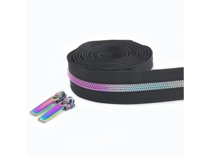 2/3/4Meters 5# Nylon Zipper Tapes With Slider Puller Bag Purse Pocket Coil Carousel 1