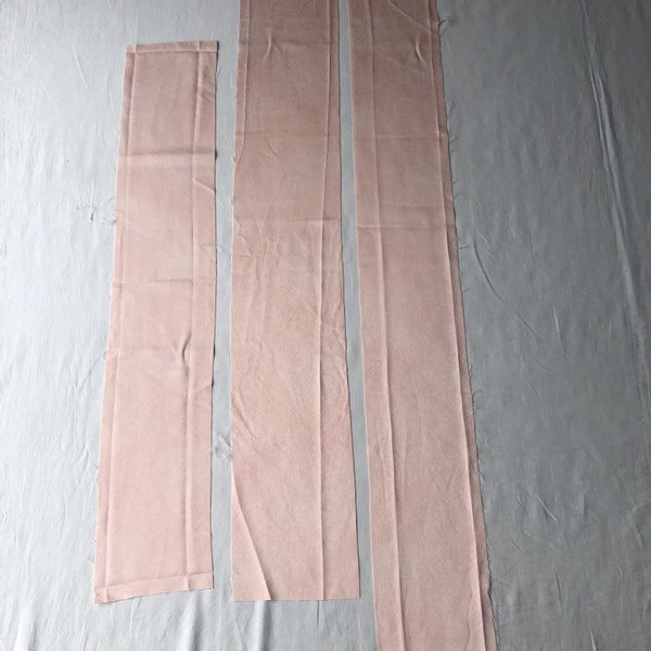 Vintage Japanese Pink Silk Fabric Pieces Kimono Panels x3 Carousel 1