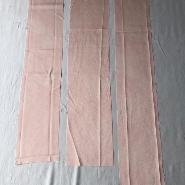 Vintage Japanese Pink Silk Fabric Pieces Kimono Panels x3 Carousel 2