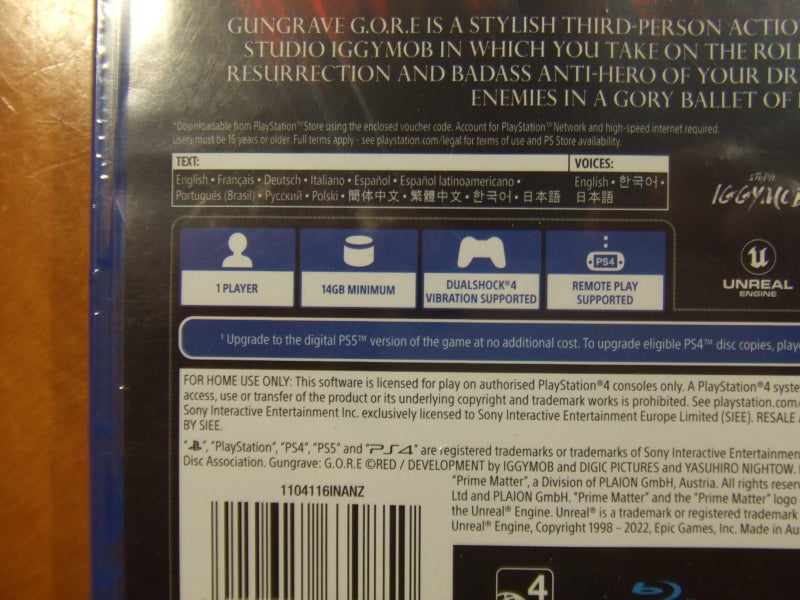 Gungrave G.O.R.E Day One Edition - PS4 Game - BRAND NEW SEALED Carousel 5