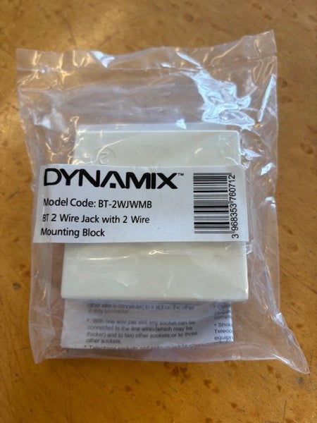 Dynamix BT 2 Wire Jack Telepermited with Mounting Block (24 pieces) Carousel 1