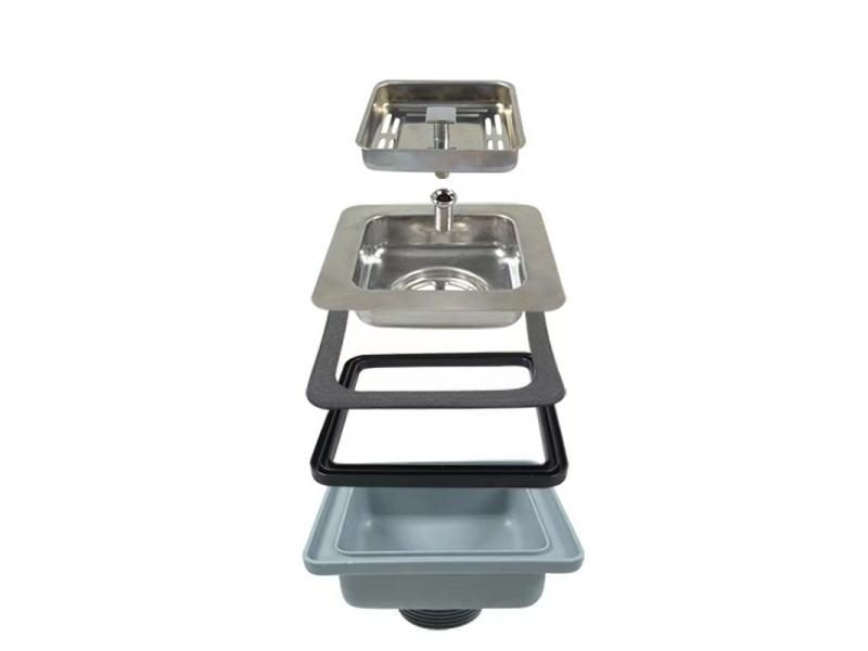 1Pc Kitchen Sink Square Drain Sink Four-Square Falling Water Accessories Sink Carousel 1