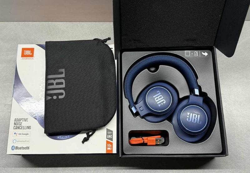 JBL Live 660NC Wireless Noise Cancelling Headphones – Blue Carousel 1