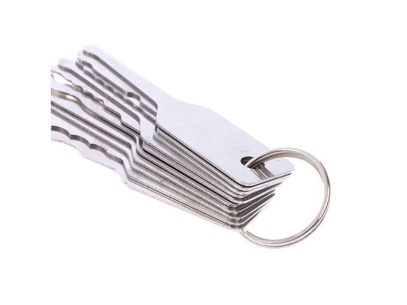 10Pcs/Set Stainless Jiggler And High Quality Keys Dual Sided Car Unlock Lock Carousel 1