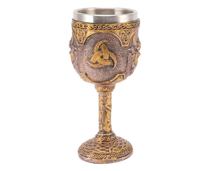 Nordic Viking Goblet Retro Resin Stainless Steel Beer Cup for Cocktails Whisk Carousel 2