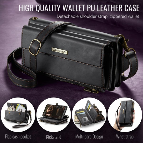 Apple iPhone 13 14 15 Pro Max Plus Crossbody Wallet Case Strap Card Holder Carousel 2
