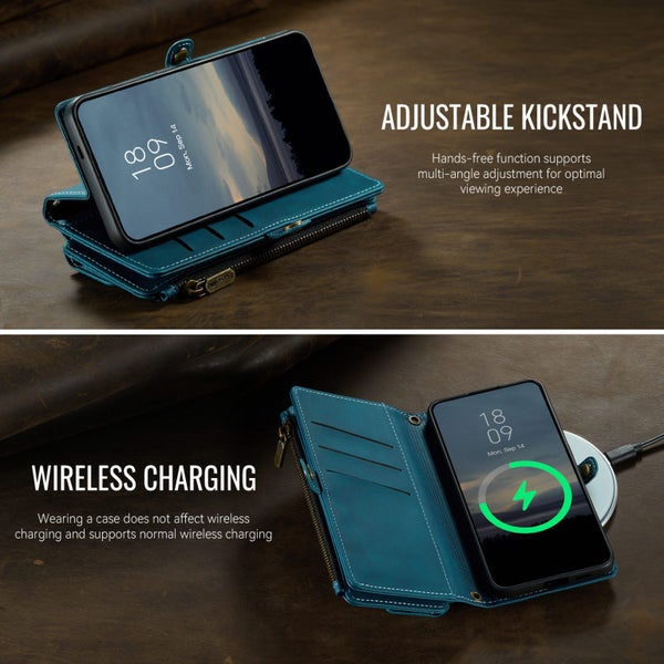 Samsung Galaxy S24 FE Crossbody Case with Strap & Zipper Pocket [Teal] Carousel 11