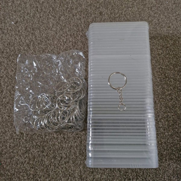 Sublimation rectangle keyring x 50pce Carousel 1