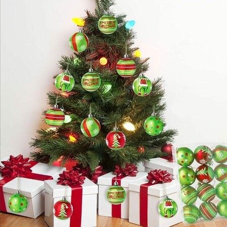 12pcs Christmas Ball Ornaments Carousel 6