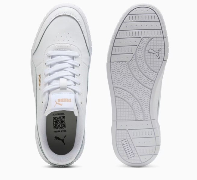 .PUMA Womens Carina Mia Sneakers - WHITE/GOLD -(402637-06) - CMW - R1L5 Carousel 4