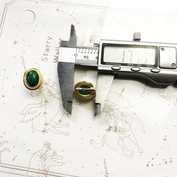 925 Sterling Silver Green Oval Stone Stud Earrings Vintage Style Carousel 2