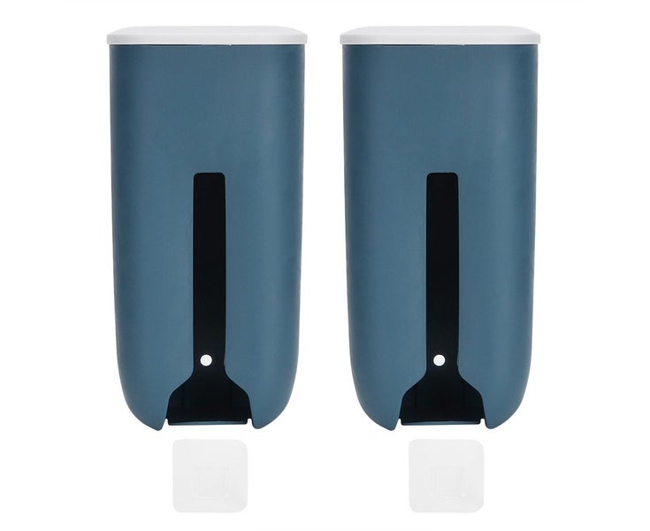 Wall Mounted Plastic Bag Dispenser Garbage Trash Bags Storage Box Hanging Kit Carousel 1