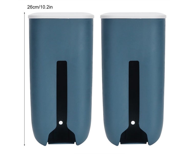 Wall Mounted Plastic Bag Dispenser Garbage Trash Bags Storage Box Hanging Kit Carousel 5