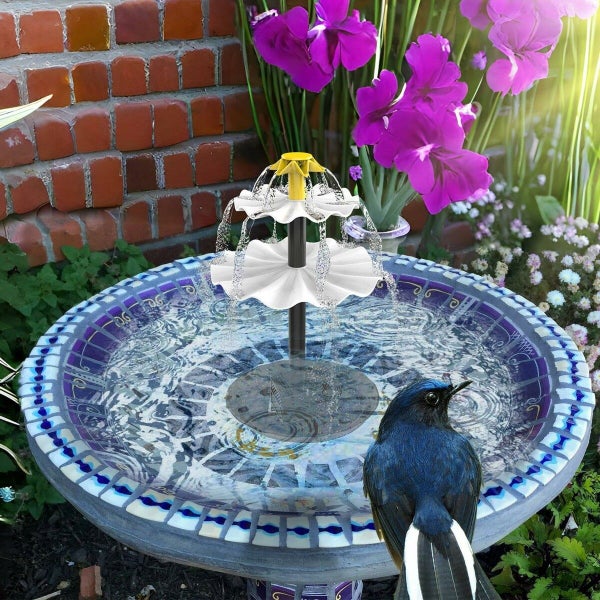 Solar Bird Bath Fountain Carousel 9