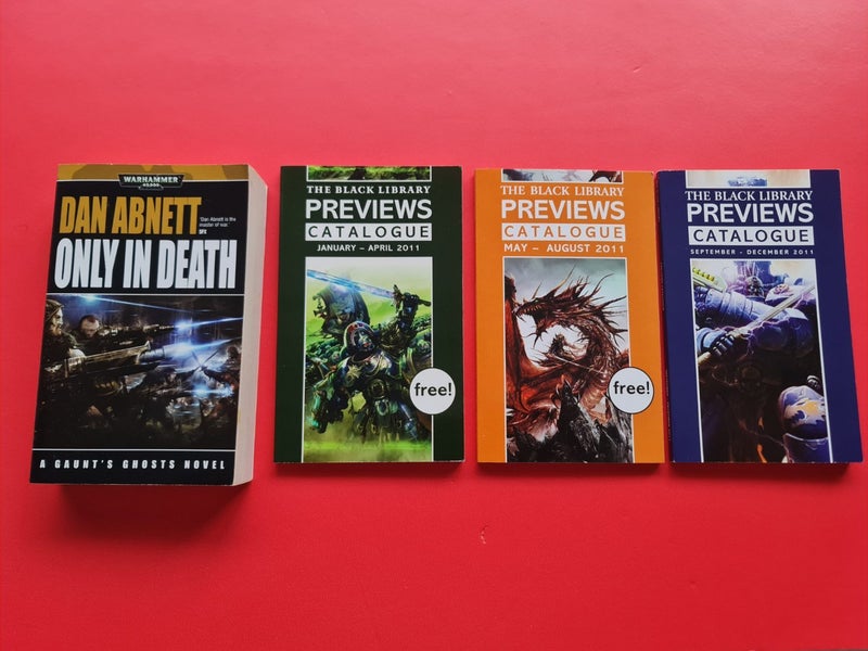 4x Books Warhammer 40k 40,000 1x Gaunts Ghosts Only in death & 3x previews books Carousel 1