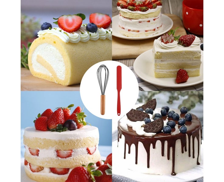 2 Piece Mini Kitchen Utensil Set- Silicone Kitchen Tools with wood Handles Carousel 5