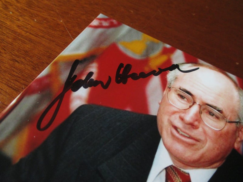 John Howard "Australian Prime Minister" signed Photograph Carousel 2