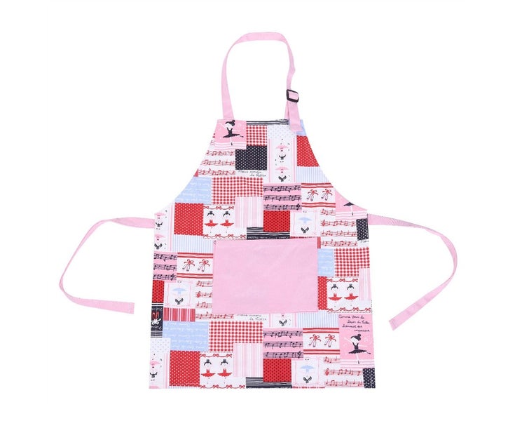 Kids Thicken Cotton Pockets Apron BBQ Apron Crafts Baking Chefs Kitchen Cooki Carousel 1