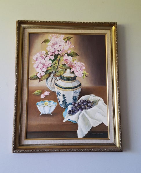 +++ MAGNIFICENT " JOAN THOMAS " STILL LIFE OIL PAINTING +++ Carousel 1