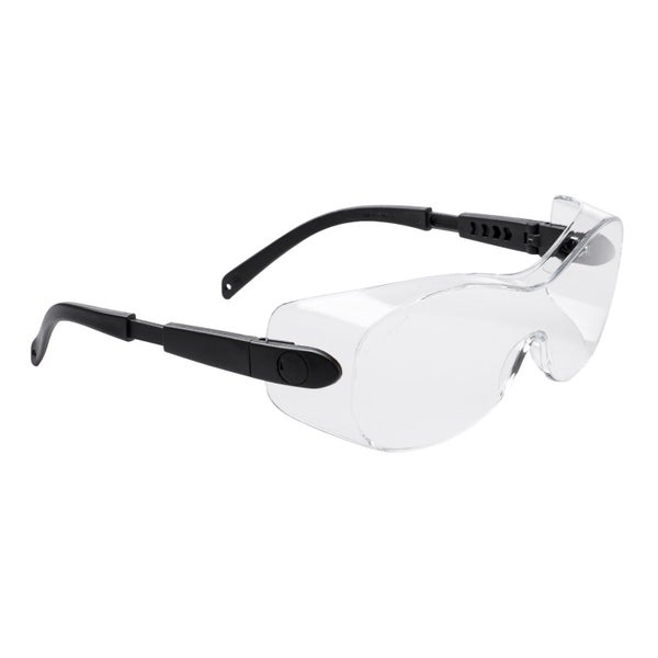 Portwest PS30 Over-Spectacles Lab Work Safety Goggles Glasses Clear Eye Prote... Carousel 1