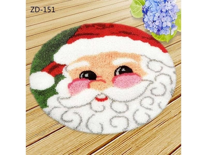 Christmas Sock Latch Hook Rug Kit Carpet Segment Embroidery Material Package Carousel 1