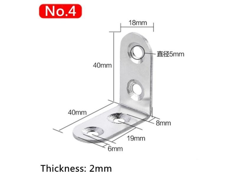 10pcs Furniture Angle Iron Hardware Bracket Seven Size Stainless Steel Angle Carousel 1