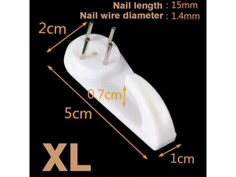 20pcs White Painting Photo Frame Hook Plastic Invisible Wall Hooks Mount Photo Carousel 1