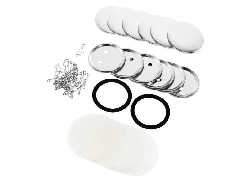 100Pcs 25mm 32mm 37mm 44mm 58mm 75mm DIY Badge Button Parts Supplies For Carousel 1