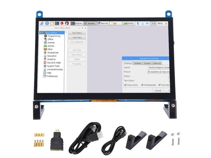 New 7 Inch IPS TFT LCD Display Touch Screen Monitor 1024*600 RGB Pixels USB Carousel 1