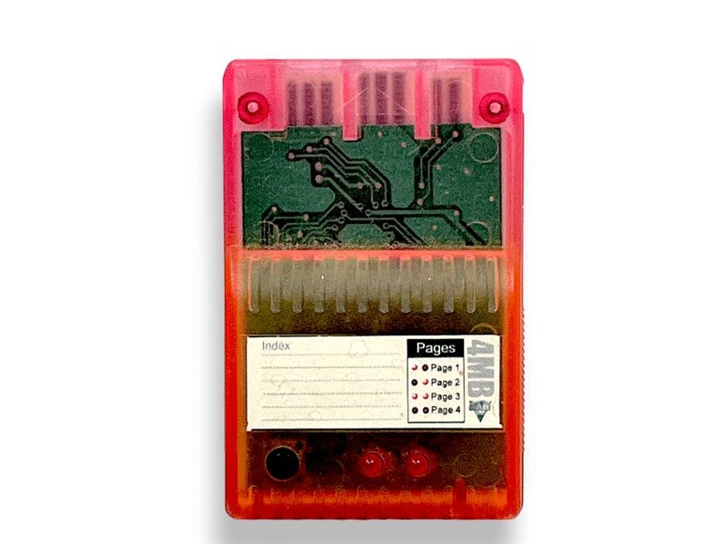 PS2 Memory Card TRANSLUCENT RED Carousel 1